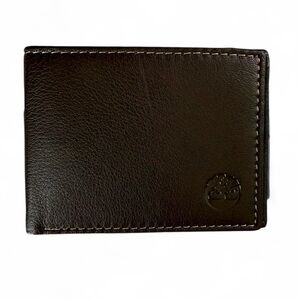 NWT Timberland Blix Men’s Brown Leather Slimfold Wallet Genuine Leather